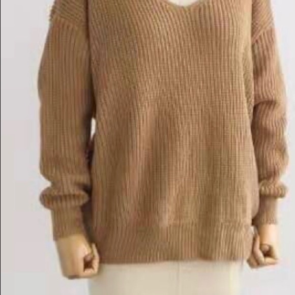 NWOT Double-sided Khaki Sweater - Picture 4 of 4
